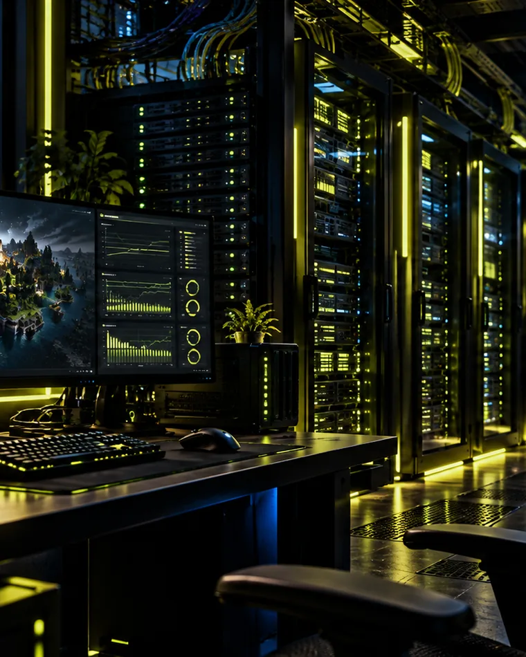 KI-generiertes Themenmotiv: Gameserver