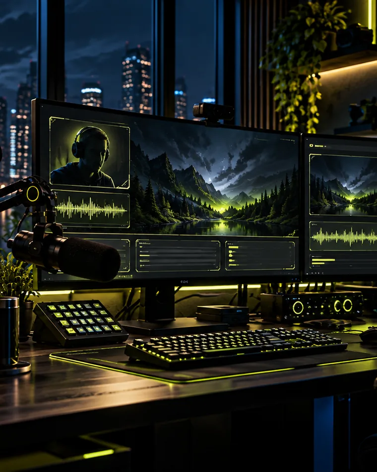KI-generiertes Themenmotiv: Streaming
